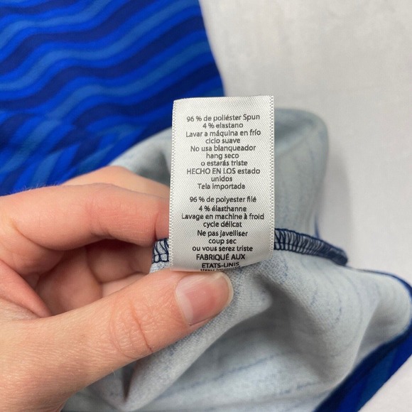 Lularoe Skirt Womens Extra Small Blue Stripes Pencil Skirt Fitted Tapered Ladies - Picture 8 of 8